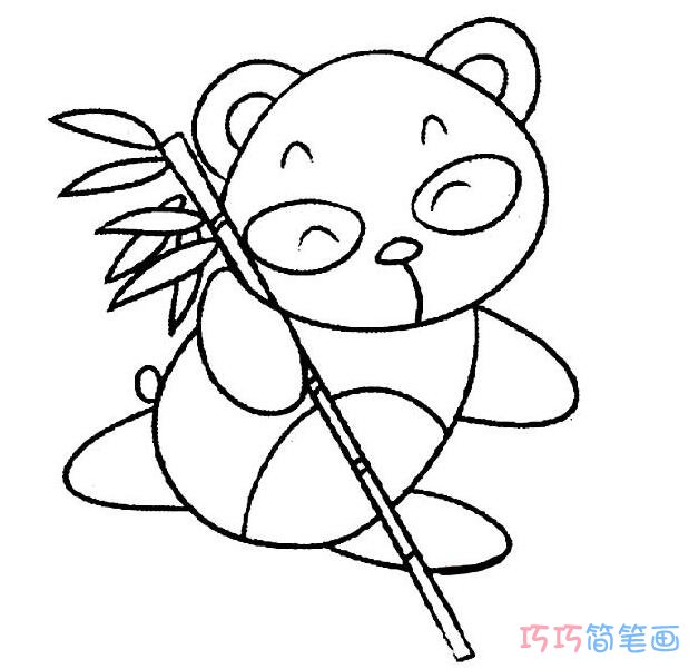 跑步熊猫简笔画_大熊猫简笔画图片