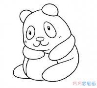 伤心的大熊猫怎么画可爱_大熊猫简笔画图片