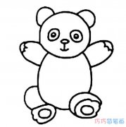 可爱的小熊猫怎么画好看_大熊猫简笔画图片