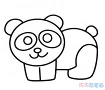 幼儿大熊猫怎么画简单_大熊猫简笔画图片