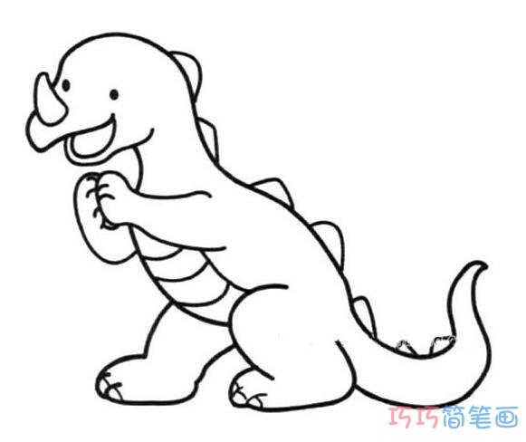 可爱Q版恐龙怎么简单画_恐龙简笔画图片