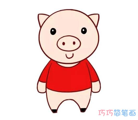 卡通小猪简笔画_小猪佩奇简笔画图片