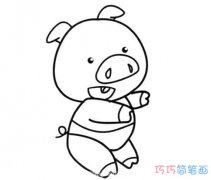 爱抱抱小猪宝宝怎么画可爱_小猪简笔画图片