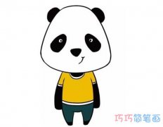 幼儿卡通熊猫怎么画简单可爱_熊猫简笔画图片