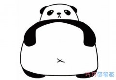 胖嘟嘟的大熊猫怎么画可爱_大熊猫简笔画图片