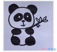 吃竹叶的小熊猫怎么画简单可爱_熊猫简笔画图片
