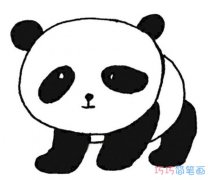 幼儿熊猫胖胖怎么画好看_大熊猫简笔画图片