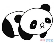 胖胖小熊猫怎么画简单可爱_熊猫简笔画图片