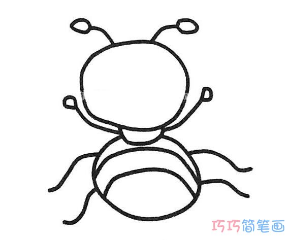 卡通蚂蚁简笔画_昆虫简笔画