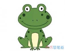 可爱简单的青蛙怎么画彩色_青蛙简笔画图片