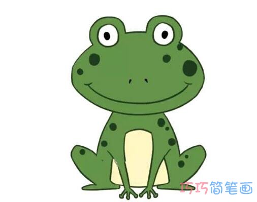 可爱简单的青蛙怎么画涂色_青蛙简笔画