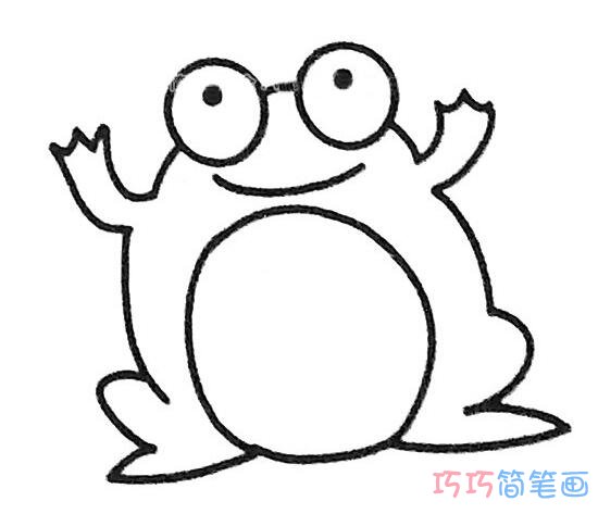 弹跳青蛙的简单画法_青蛙简笔画图片