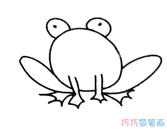 弹跳青蛙的简单画法_青蛙简笔画图片