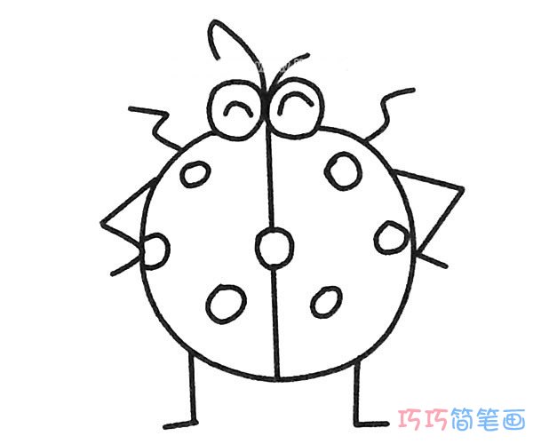 卡通七星瓢虫怎么画生动好看_瓢虫简笔画图片