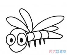 幼儿卡通蜻蜓怎么画好看_蜻蜓简笔画图片