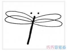 线条小蜻蜓怎么画简单可爱_蜻蜓简笔画图片