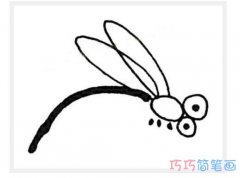 幼儿超可爱蜻蜓的画法简单_蜻蜓简笔画图片