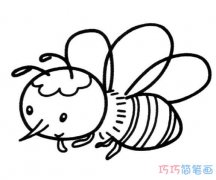 如何画呆萌可爱的小蜜蜂_小蜜蜂简笔画