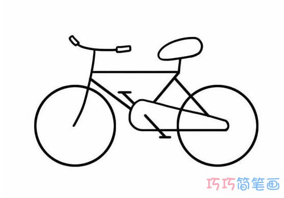 自行车怎么画简单_自行车简笔画图片