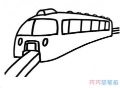 幼儿行驶动车怎么画简单好看_火车简笔画图片