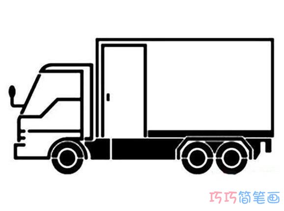 小学货车怎么画_大卡车简笔画图片