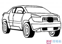 儿童卡通汽车怎么画素描_小汽车简笔画图片