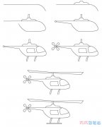 直升飞机怎么画好看_飞机简笔画图片