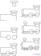 儿童火车怎么画_简单火车简笔画