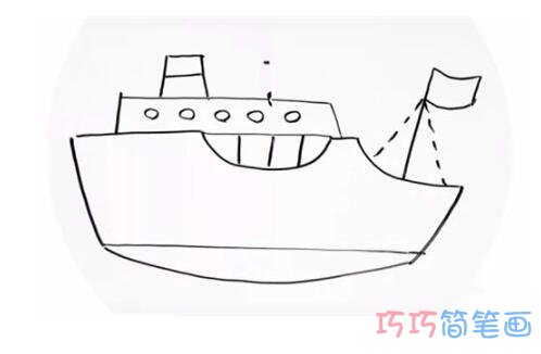 大轮船的画法简单_大轮船简笔画图片