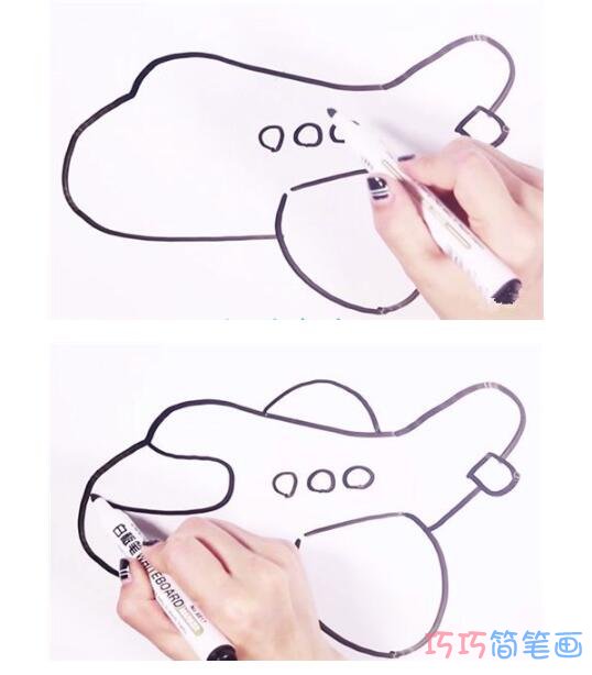 客运飞机要怎么画_客运飞机简笔画图片