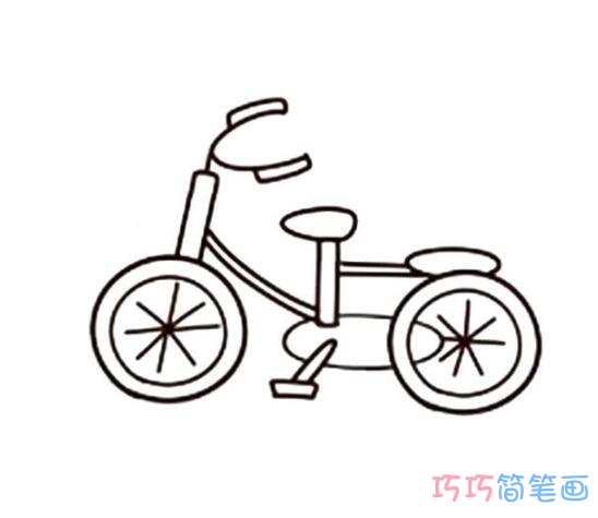 自行车要怎么画上颜色_自行车简笔画图片