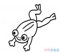 如何画一只快乐跳跃的小青蛙_青蛙简笔画图片