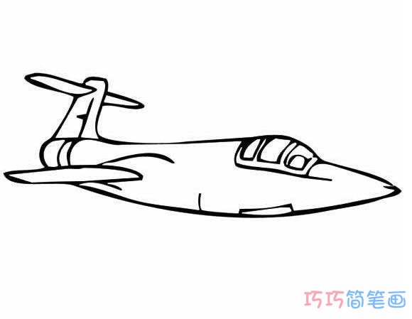 炫酷的战斗机画法_飞机简笔画图片