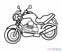 素描摩托车怎么画简单_摩托车简笔画图片