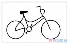 超简单自行车怎么画好看_自行车简笔画图片