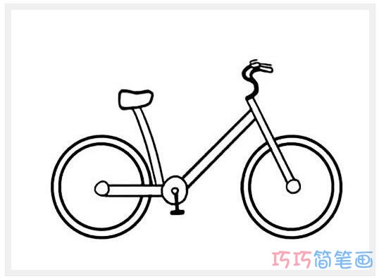 儿童脚踏车怎么画_脚踏车简笔画图片