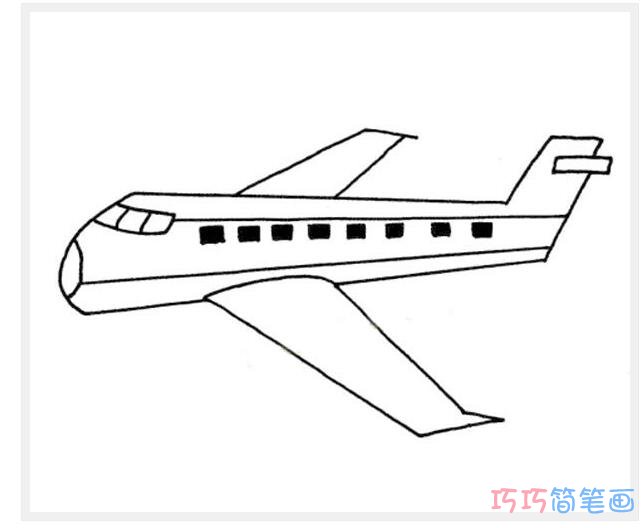 大型客机怎么画简单_科技简笔画图片
