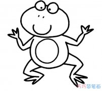 可爱卡通小青蛙怎么画简单_青蛙简笔画图片