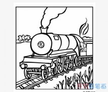 如何画蒸汽火车简单好看_火车简笔画图片
