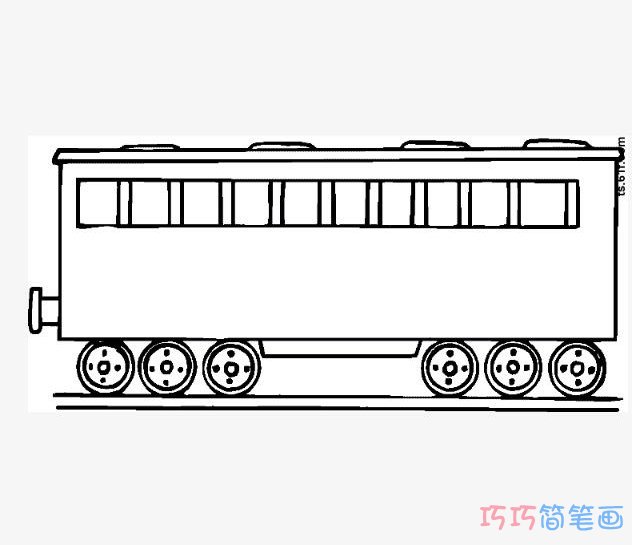 如何画蒸汽火车简单好看_火车简笔画图片