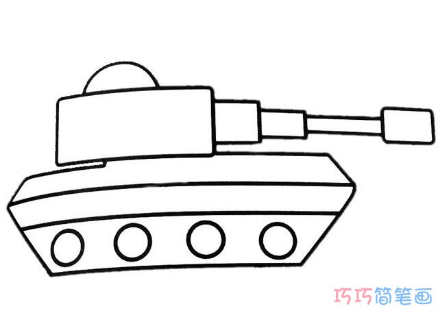 五彩导弹坦克怎么画_导弹坦克简笔画图片