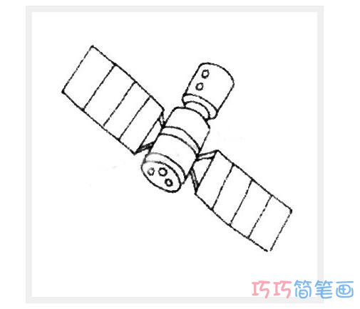 卫星怎么画好看_卫星简笔画图片