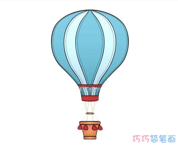 热气球怎么画简单_热气球简笔画图片