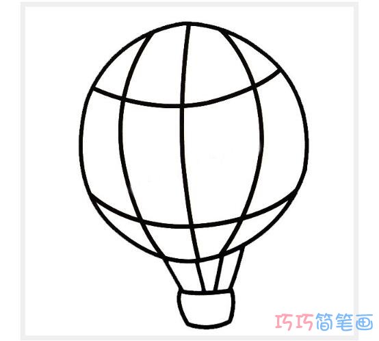 飞翔热气球怎么画带色彩_热气球简笔画图片