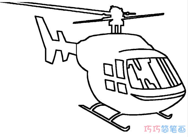 儿童直升飞机怎么画_简洁直升飞机简笔画图片
