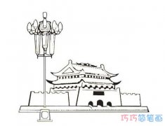 北京天安门怎么画壮观素描_天安门的简笔画图片