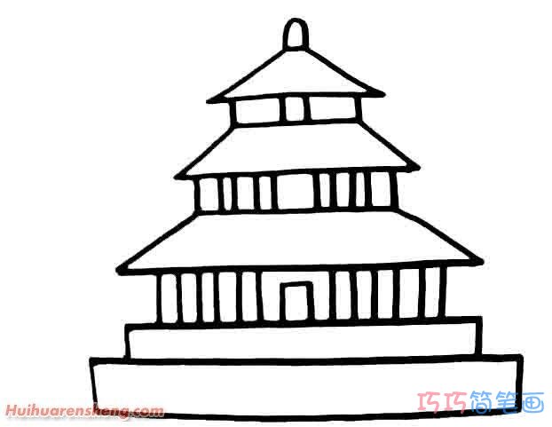  幼儿北京天坛怎么画_天坛简笔画图片