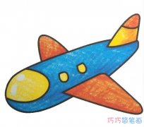 涂色卡通飞机怎么画简单可爱_飞机简笔画图片