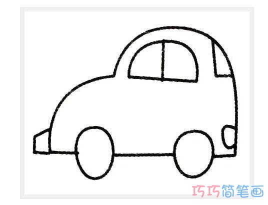迷你汽车怎么画简单可爱_带步骤汽车简笔画图片