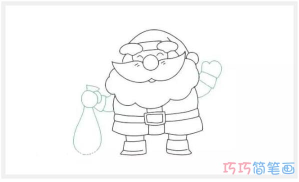 涂色圣诞老人怎么画简单可爱 圣诞老人简笔画图片